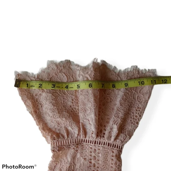 H&M Women's Blush Lace Mini Dress - Picture 8 of 15